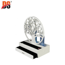 DS Customized Hollow Wood Jewelry Display Stand Jewelry Packaging Box With Drawers